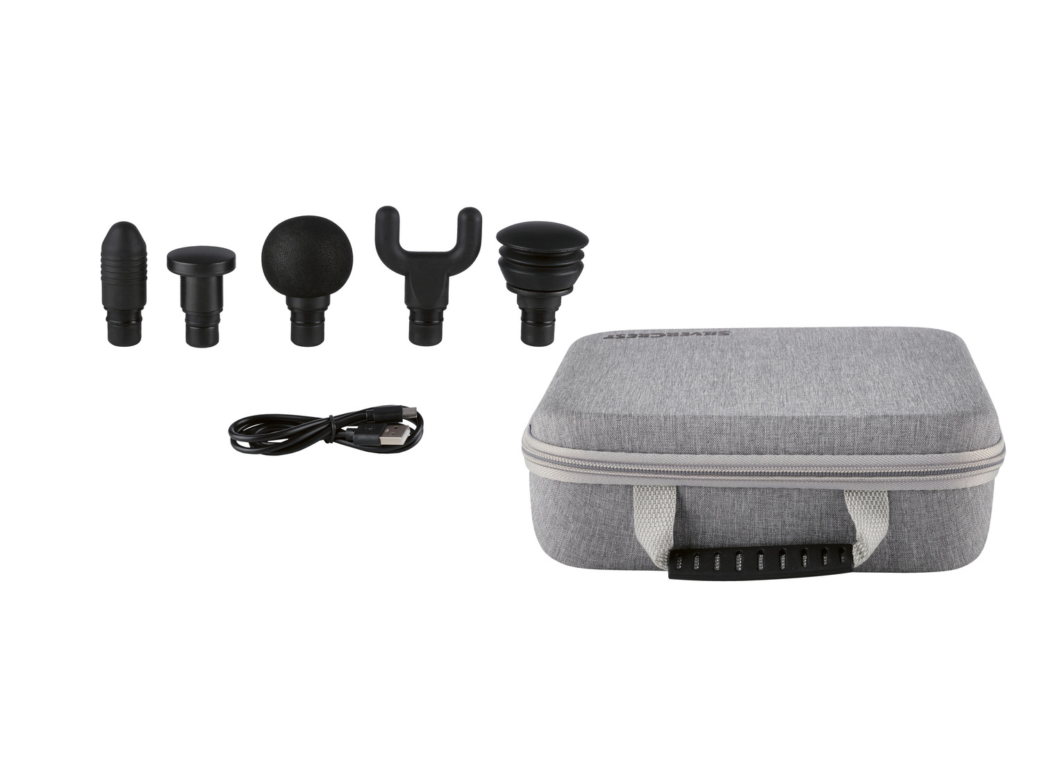 جانتای هەڵگرتنی SilverCrest SSMGB C2 و سەرەکانی ماساژ و کابڵی USB-C